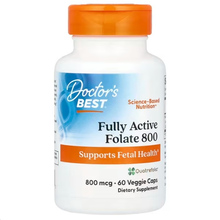 Fully Active Folate 800 with Quatrefolic, 800mcg - 60 veg. kapsler