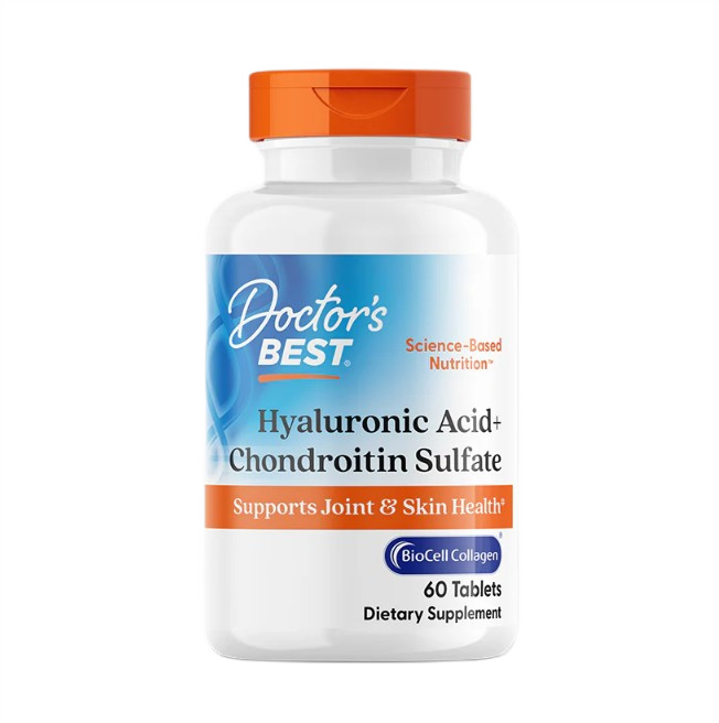 Hyaluronsyre  Hyaluronic Acid + Chondroitin Sulfate with BioCell Collagen - 60 tabletter