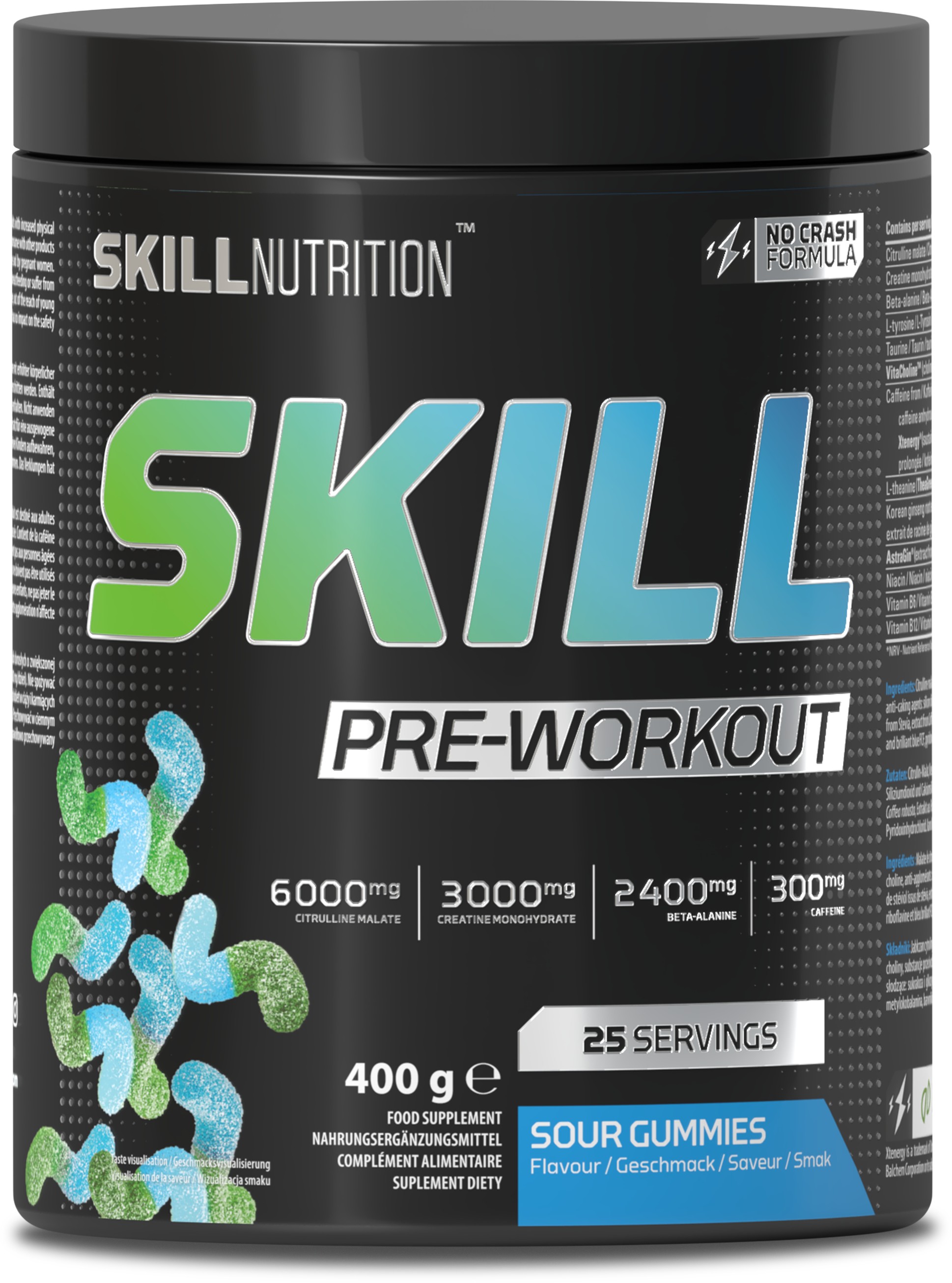 Skill Nutrition - Skill Pre-Workout, Sour Gummies - 400g