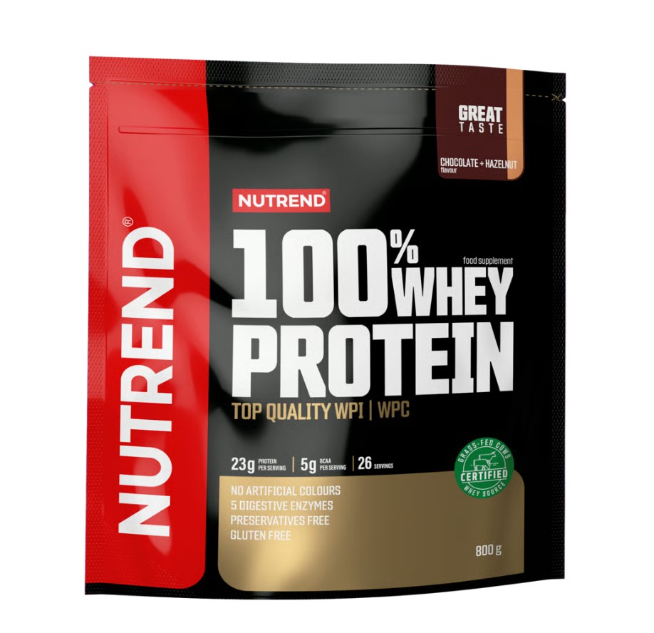 Nutrend 100% Valleprotein, chokolade og hasselnød 800 g