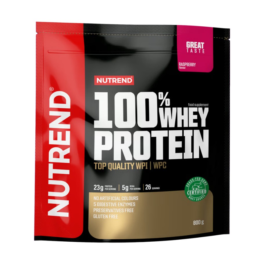 Nutrend 100% valleprotein, hindbær 800 g