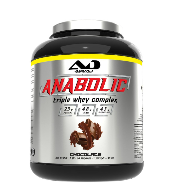 Valle Addict Sport Nutrition Anabolic Triple Whey Complex, chokolade 2000 g