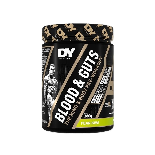 Præ-træningsprodukt med stimulerende virkning Blood and Guts, Pear Kiwi 380g