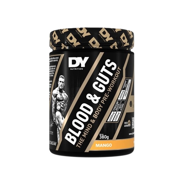 Præ-træningsprodukt med stimulerende virkning Blood and Guts, Mango - 380g
