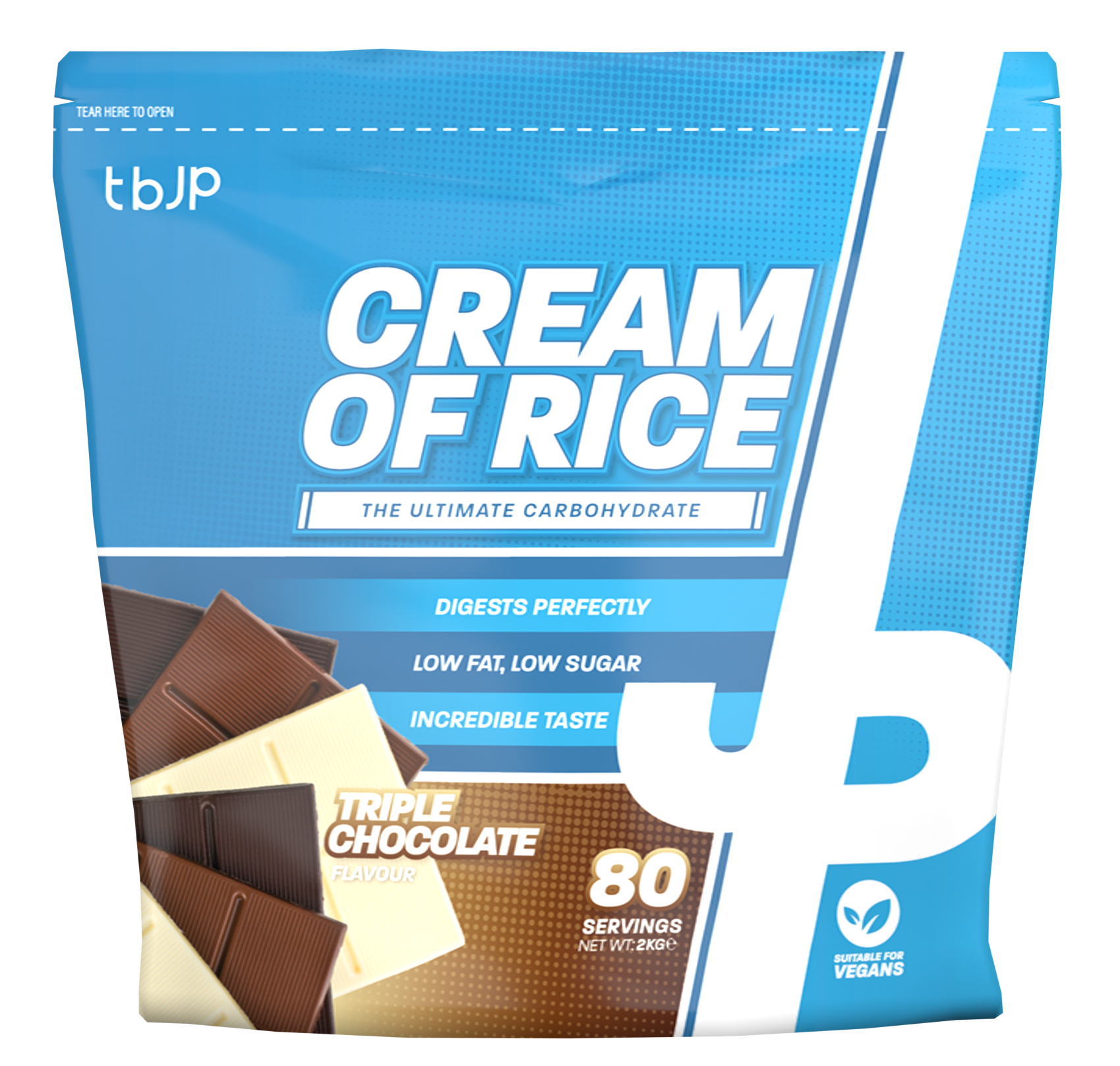 Trained by JP - Cream of Rice, Triple Chocolate - 2000g