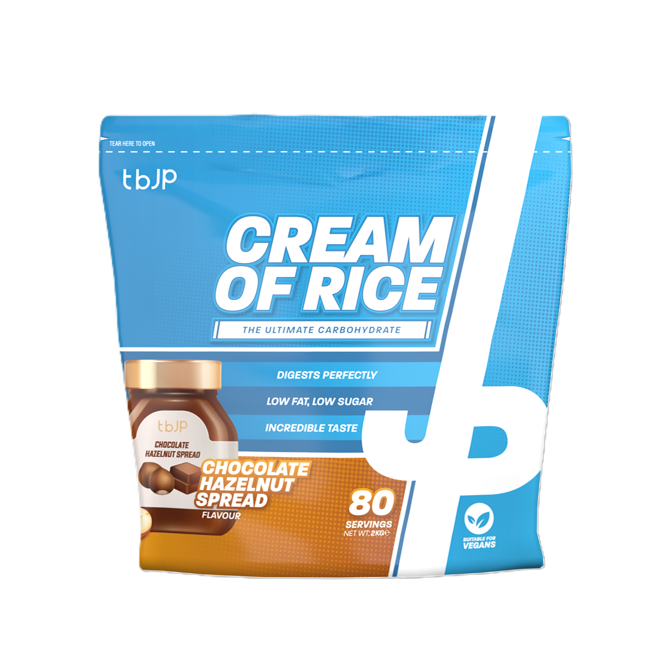 Trained by JP - Cream of Rice, Chocolate Hazelnut Spread - 2000g