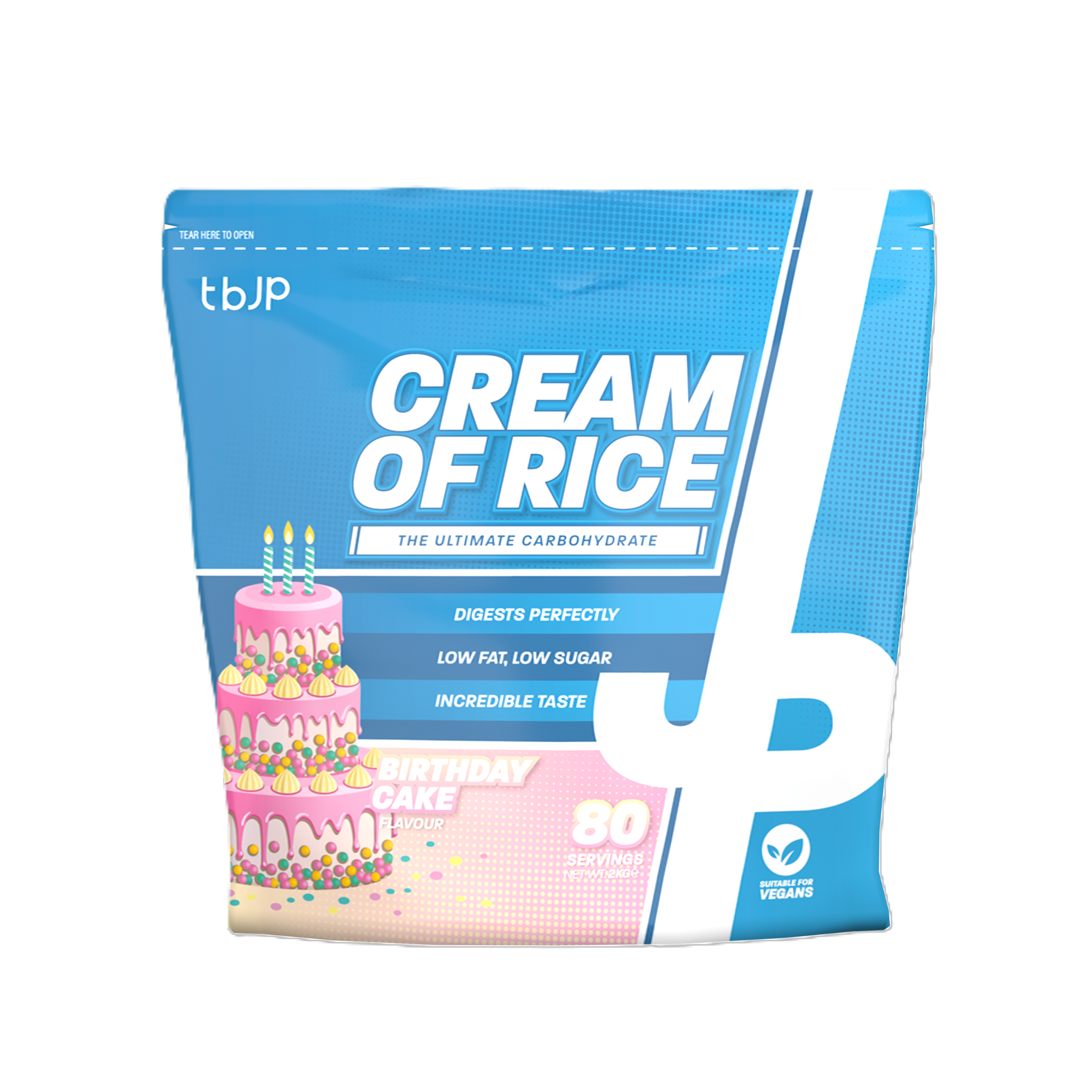 Trained by JP - Cream of Rice, Birthday Cake - 2000g