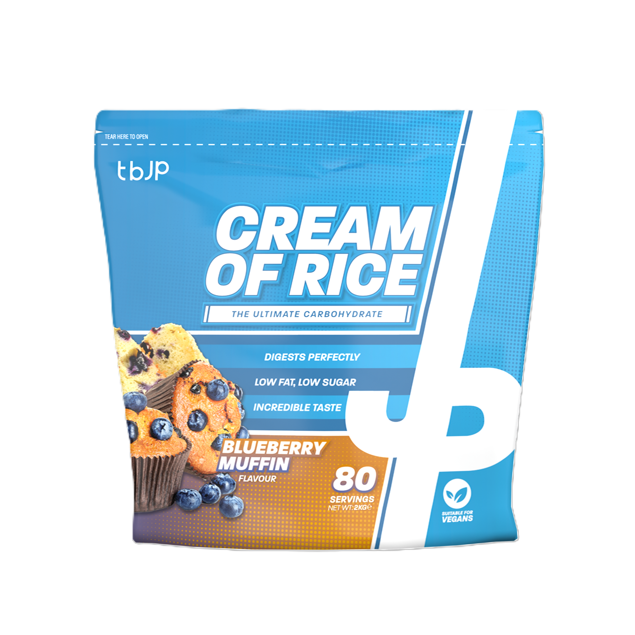 Trained by JP - Cream of Rice, Blueberry Muffin - 2000g
