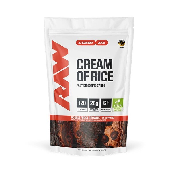 Kulhydratpulver Raw Nutrition Risgrød, Double Fudge Brownie 887 g