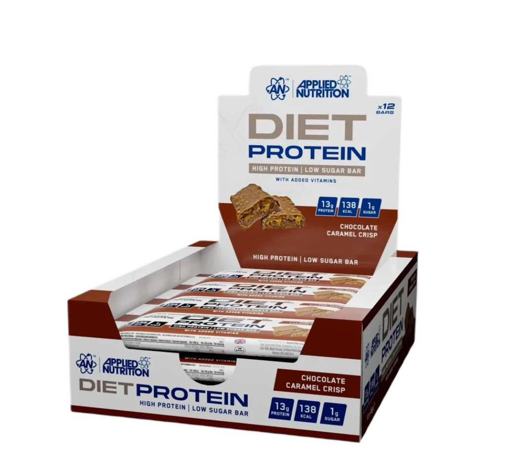 Proteinbarer & snacks Diet Protein Bar, Chocolate Caramel Crisp - 12 x 45g