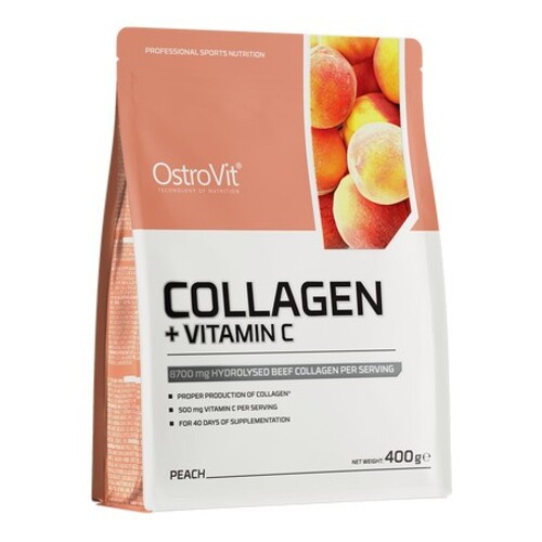 Kollagen fra kvæg  Kollagen + C-vitamin, fersken  400 g