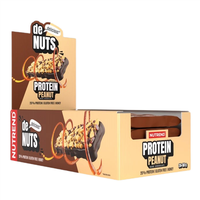 Proteinbarer & snacks Nutrend Denuts Protein bar, Peanut Dark Chocolate - 24 x 50 g
